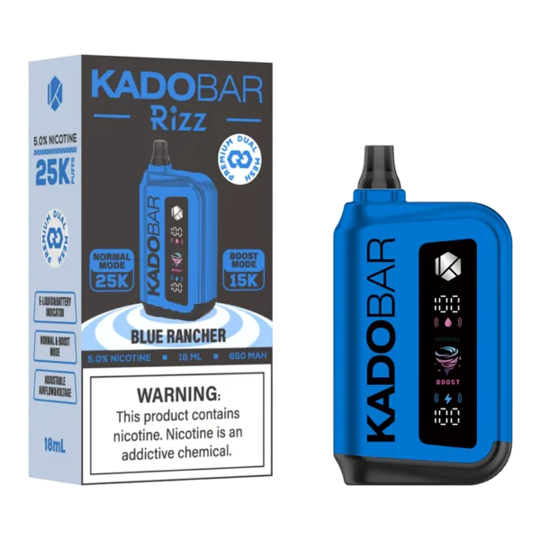 Kado Bar Rizz Blue Rancher Disposable Vape – 25000 Puffs