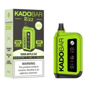 Kado Bar Rizz Sour Apple Ice Disposable Vape – 25000 Puffs