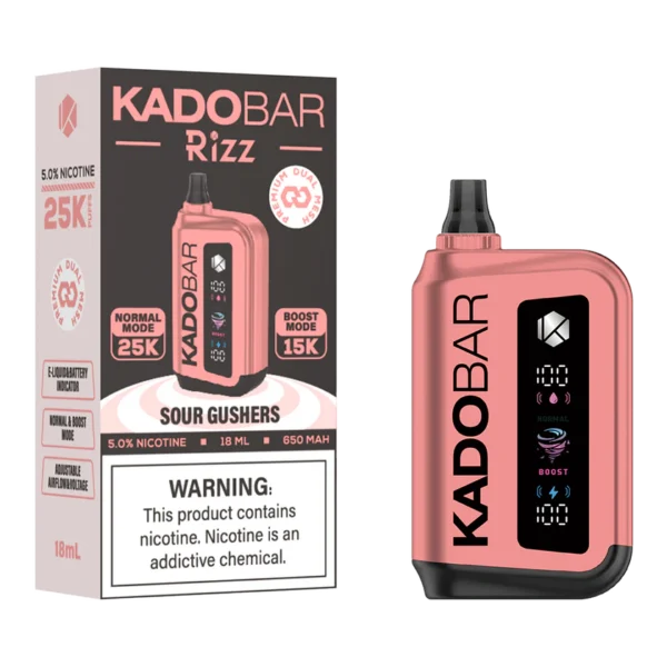 Kado Bar Rizz Sour Gushers Disposable Vape – 25000 Puffs