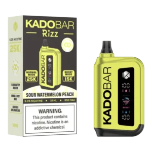 Kado Bar Rizz Sour Watermelon Peach Disposable Vape – 25000 Puffs